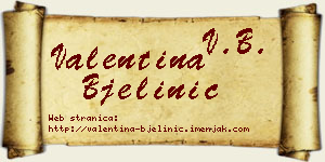 Valentina Bjelinić vizit kartica